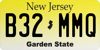 NJ license plate B32MMQ