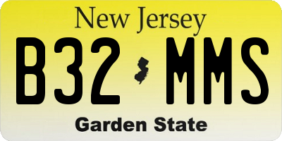 NJ license plate B32MMS