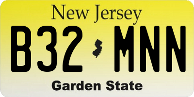 NJ license plate B32MNN