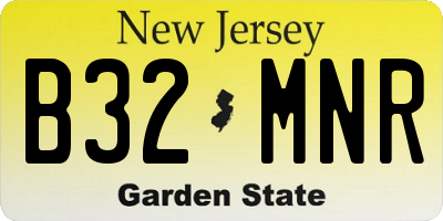 NJ license plate B32MNR