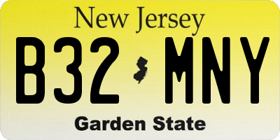 NJ license plate B32MNY