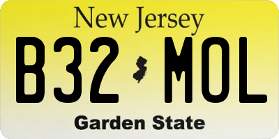 NJ license plate B32MOL