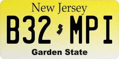 NJ license plate B32MPI