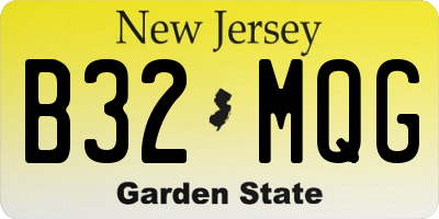 NJ license plate B32MQG