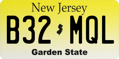 NJ license plate B32MQL