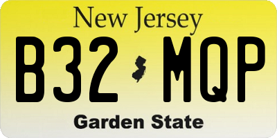NJ license plate B32MQP
