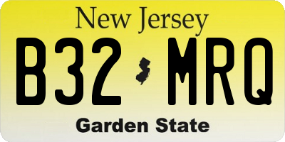 NJ license plate B32MRQ