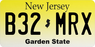 NJ license plate B32MRX