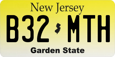 NJ license plate B32MTH