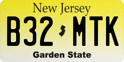 NJ license plate B32MTK