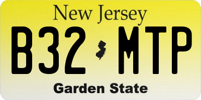 NJ license plate B32MTP