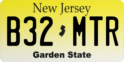 NJ license plate B32MTR