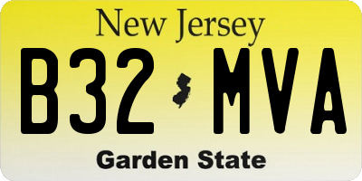 NJ license plate B32MVA