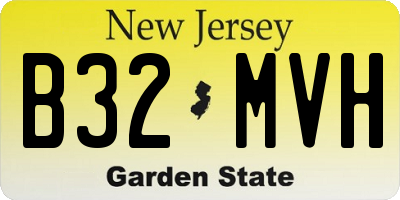 NJ license plate B32MVH