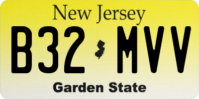 NJ license plate B32MVV