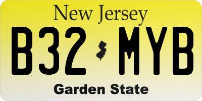 NJ license plate B32MYB