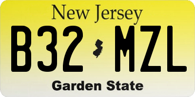 NJ license plate B32MZL