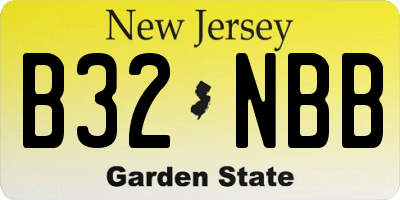 NJ license plate B32NBB