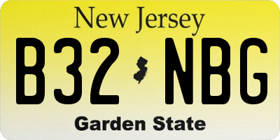 NJ license plate B32NBG