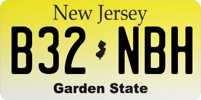 NJ license plate B32NBH