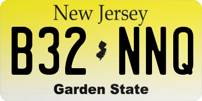 NJ license plate B32NNQ