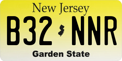 NJ license plate B32NNR