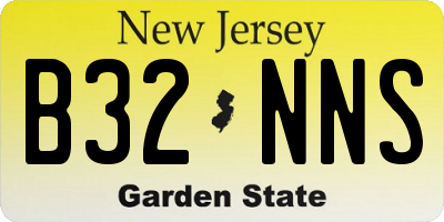 NJ license plate B32NNS