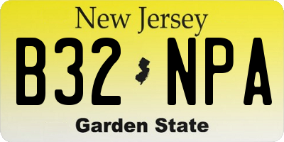 NJ license plate B32NPA