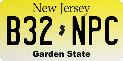 NJ license plate B32NPC