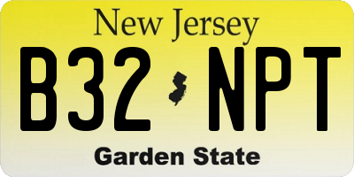 NJ license plate B32NPT