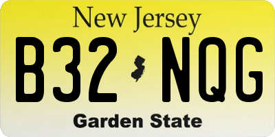 NJ license plate B32NQG