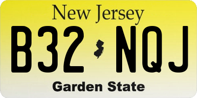 NJ license plate B32NQJ