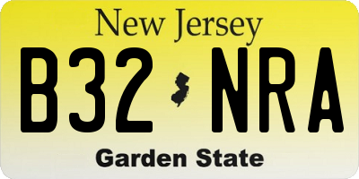 NJ license plate B32NRA