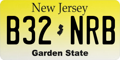 NJ license plate B32NRB