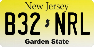 NJ license plate B32NRL