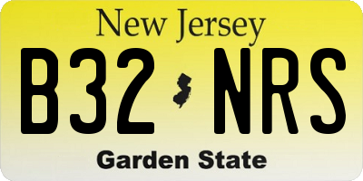 NJ license plate B32NRS