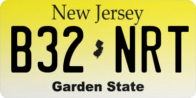 NJ license plate B32NRT