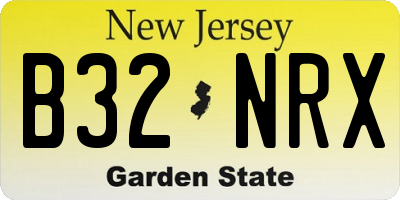 NJ license plate B32NRX