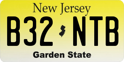 NJ license plate B32NTB