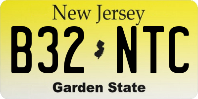 NJ license plate B32NTC