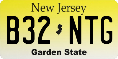 NJ license plate B32NTG