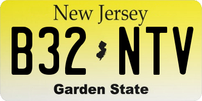 NJ license plate B32NTV