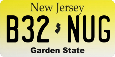 NJ license plate B32NUG