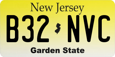 NJ license plate B32NVC