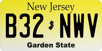 NJ license plate B32NWV