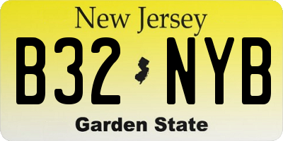 NJ license plate B32NYB