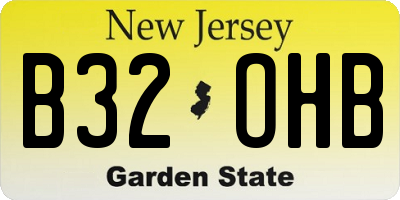 NJ license plate B32OHB