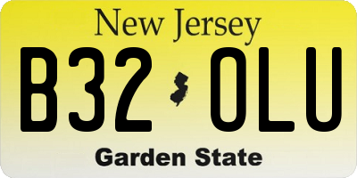 NJ license plate B32OLU