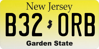 NJ license plate B32ORB