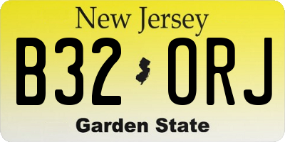 NJ license plate B32ORJ